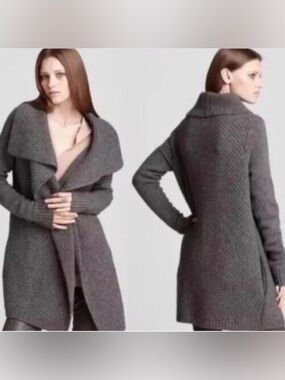 NWT Vince Yak Wool Waffle Knit Cardigan Sweater Jacket Medium $428